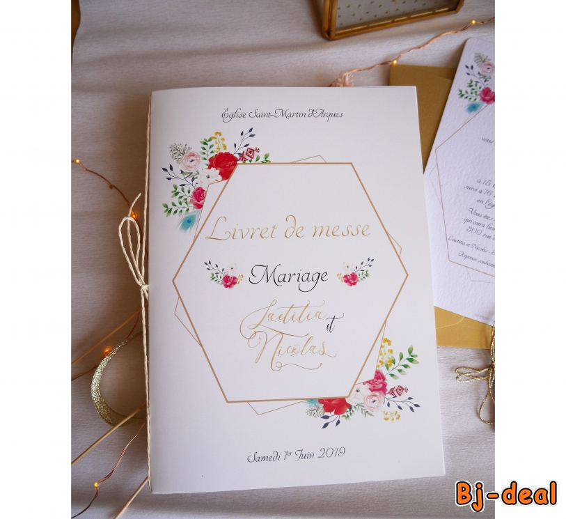 Image principale de Livret de messe pour votre mariage au cameroun