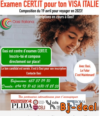 Image principale de COURS D'ITALIEN Examen CERT IT