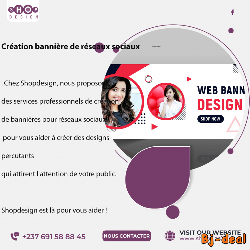 Image principale de Création bannière de réseaux sociaux
