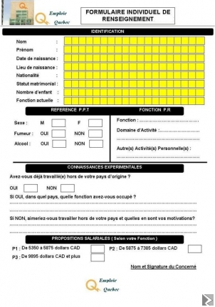 Image principale de AVIS DE RECRUTEMENT AU CANADA