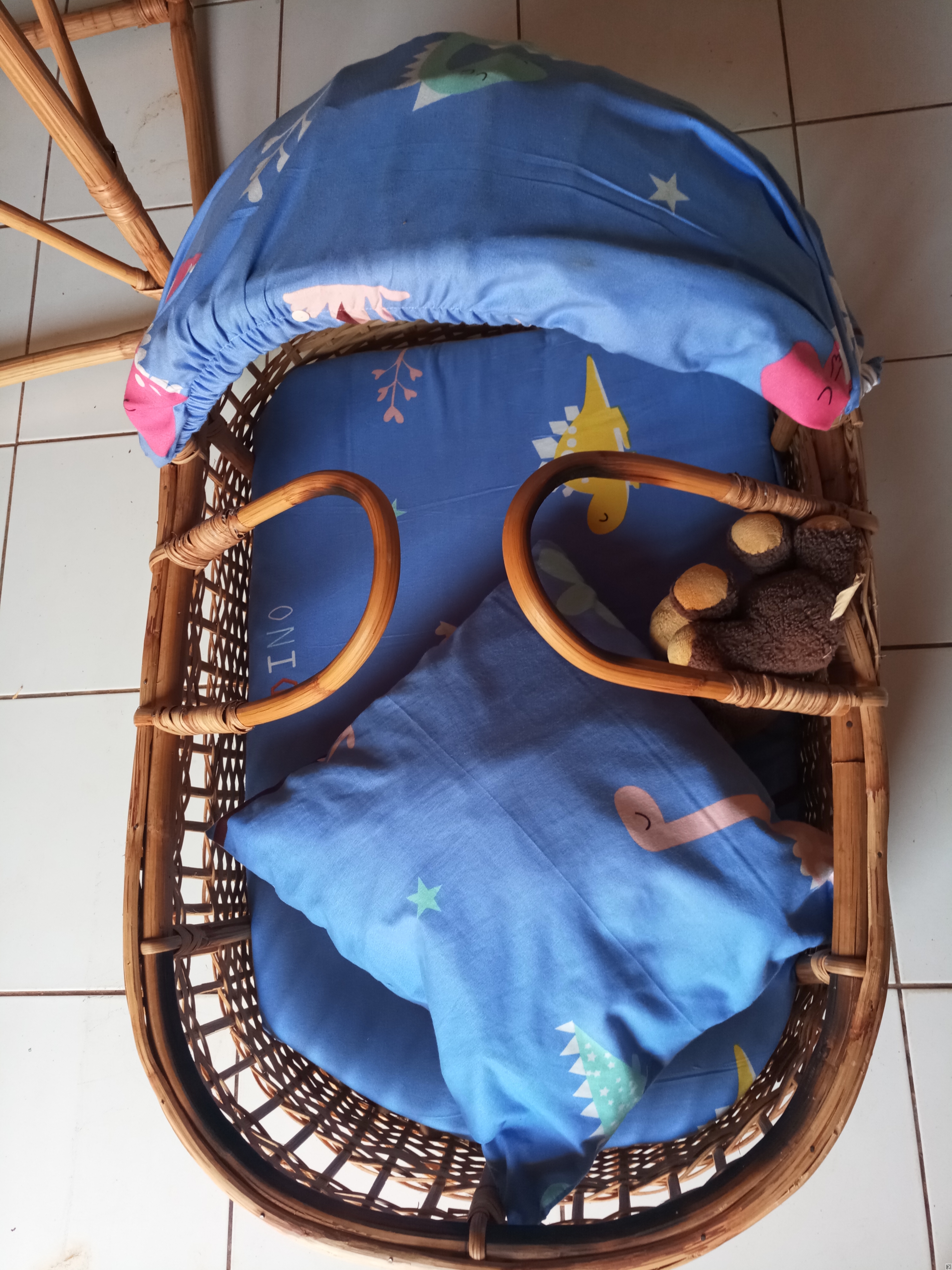 Image principale de Lit 3 en 1 en rotin pour bébé