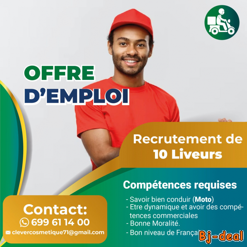 Image principale de RECRUTEMENT LIVREURS DOUALA