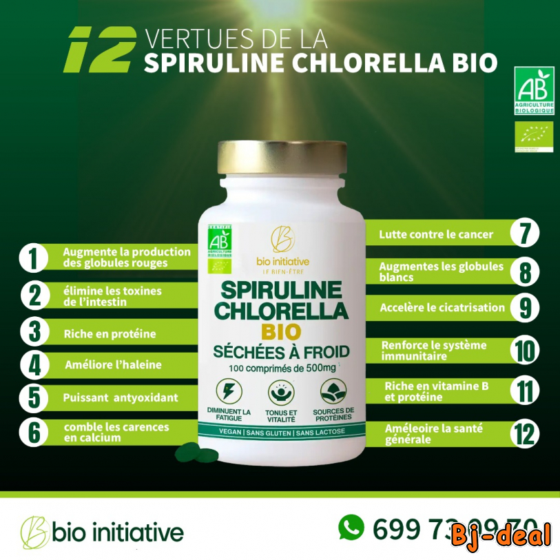 Main image of Spiruline chlorela bio