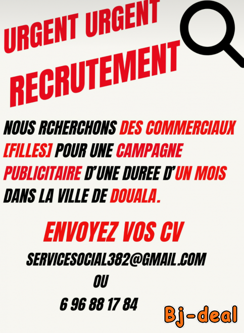 Image principale de Recrutement des Commerciaux filles
