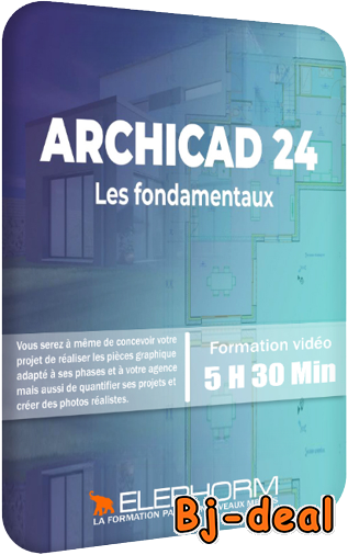 Image principale de Maîtriser ArchiCAD 24 - 5h 30 - 10Gb