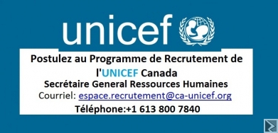 Image principale de 2018 PROGRAMME DE RECRUTEMENT UNICEF