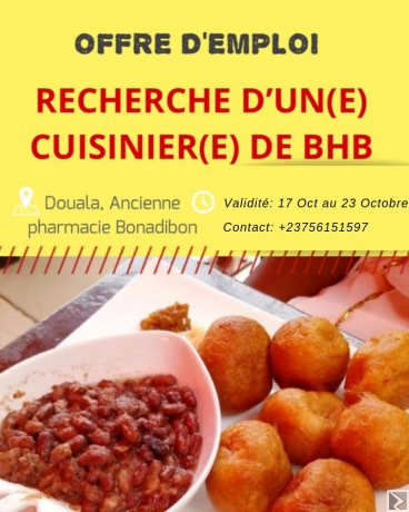 Image principale de Recherche dâ€™un (e) cuisinier (e) de BHB