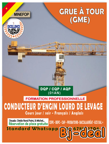 Image principale de Grue à tour GME Formation en conduite engin lourd