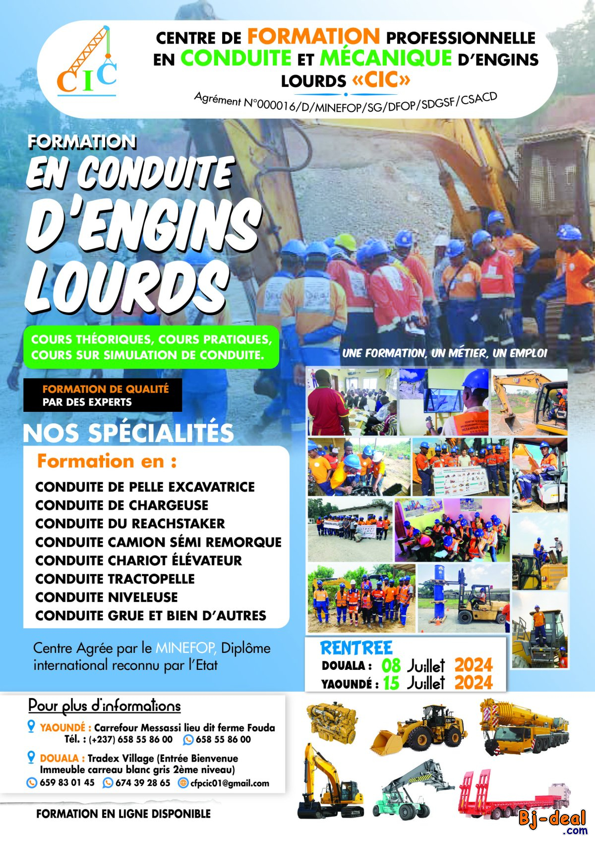 Image principale de Formation en conduite et mécanique d&amp;#039;engins lourds au CFP-CIC