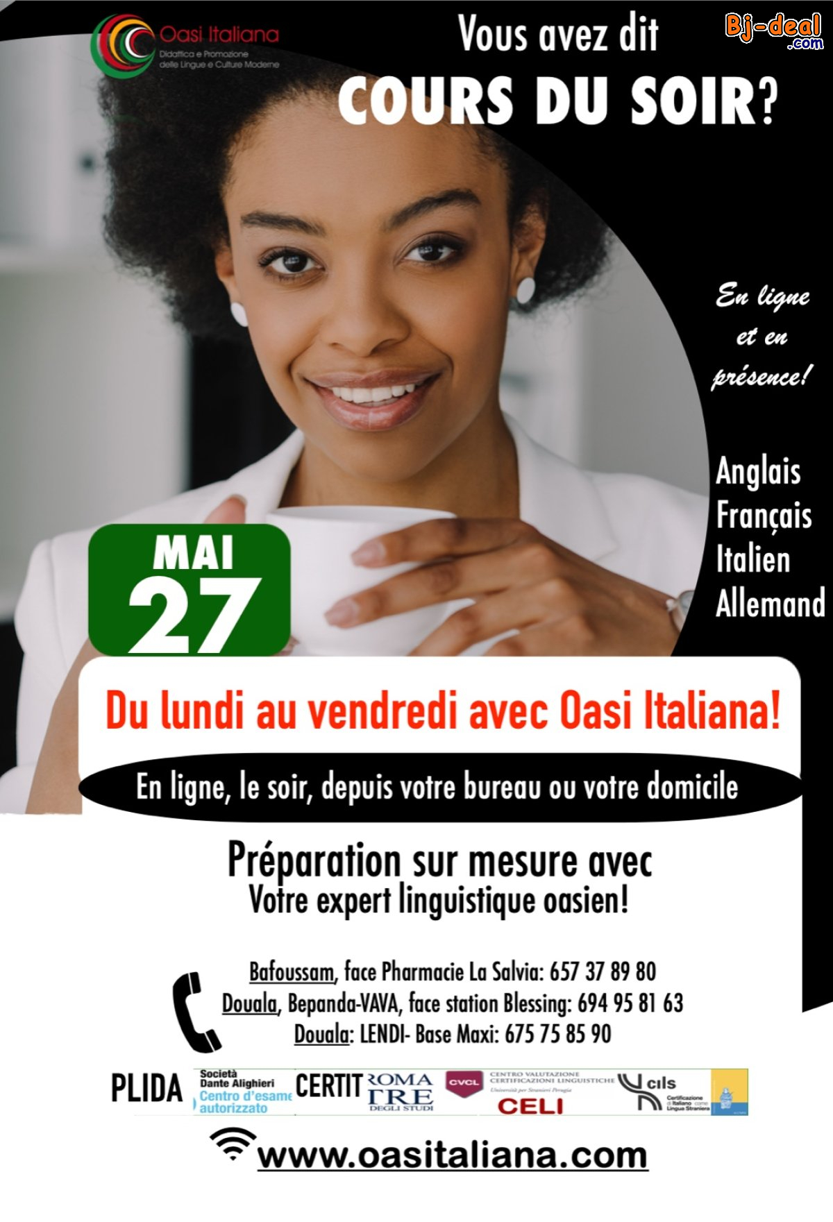 Image principale de COURS  OASIEN  en COURS DU JOUR ET COURS DU SOIR.