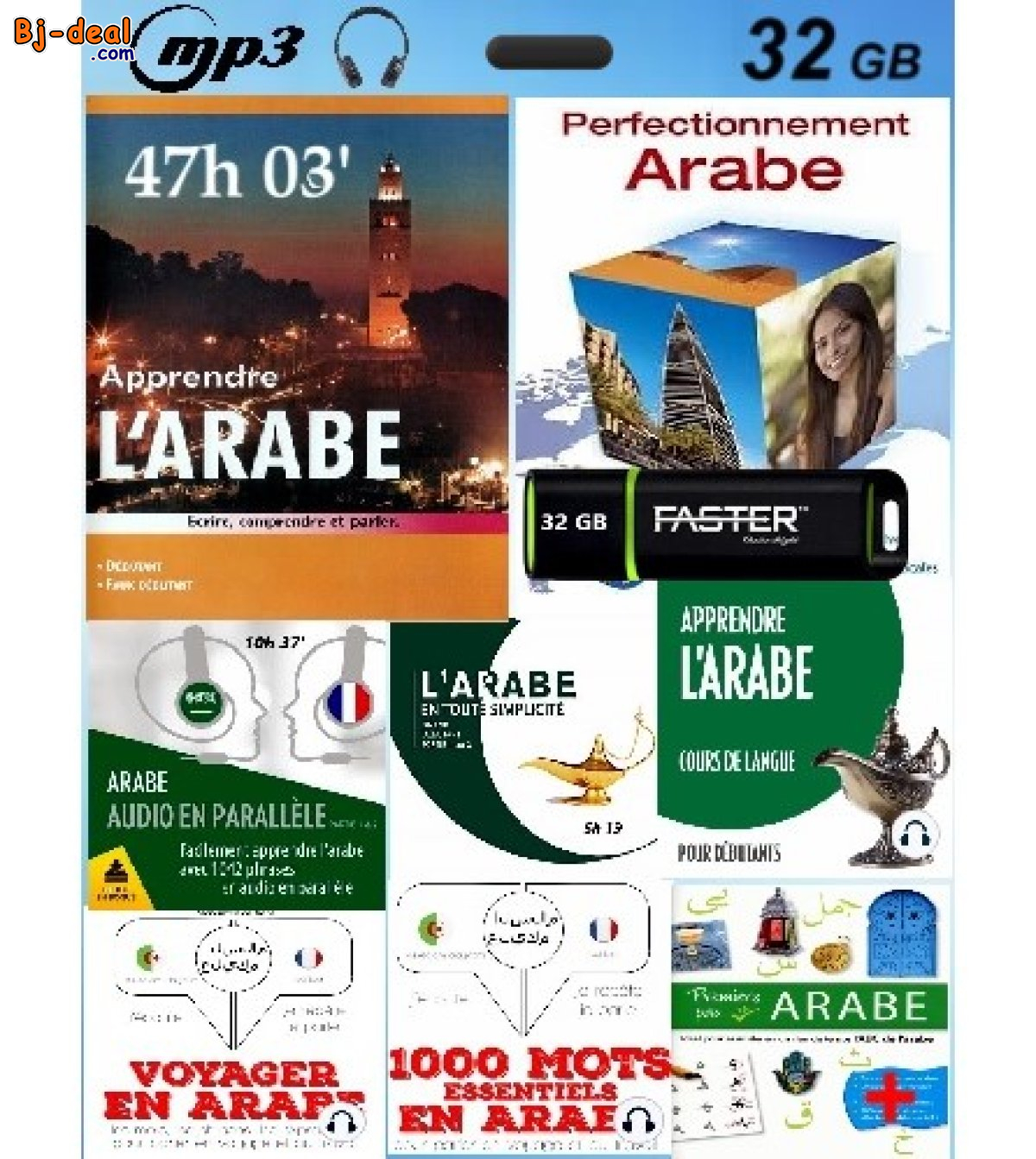 Image principale de Clé USB 32 Gb - Faster - Pack cours d&amp;#039;arabe +de 49 heures