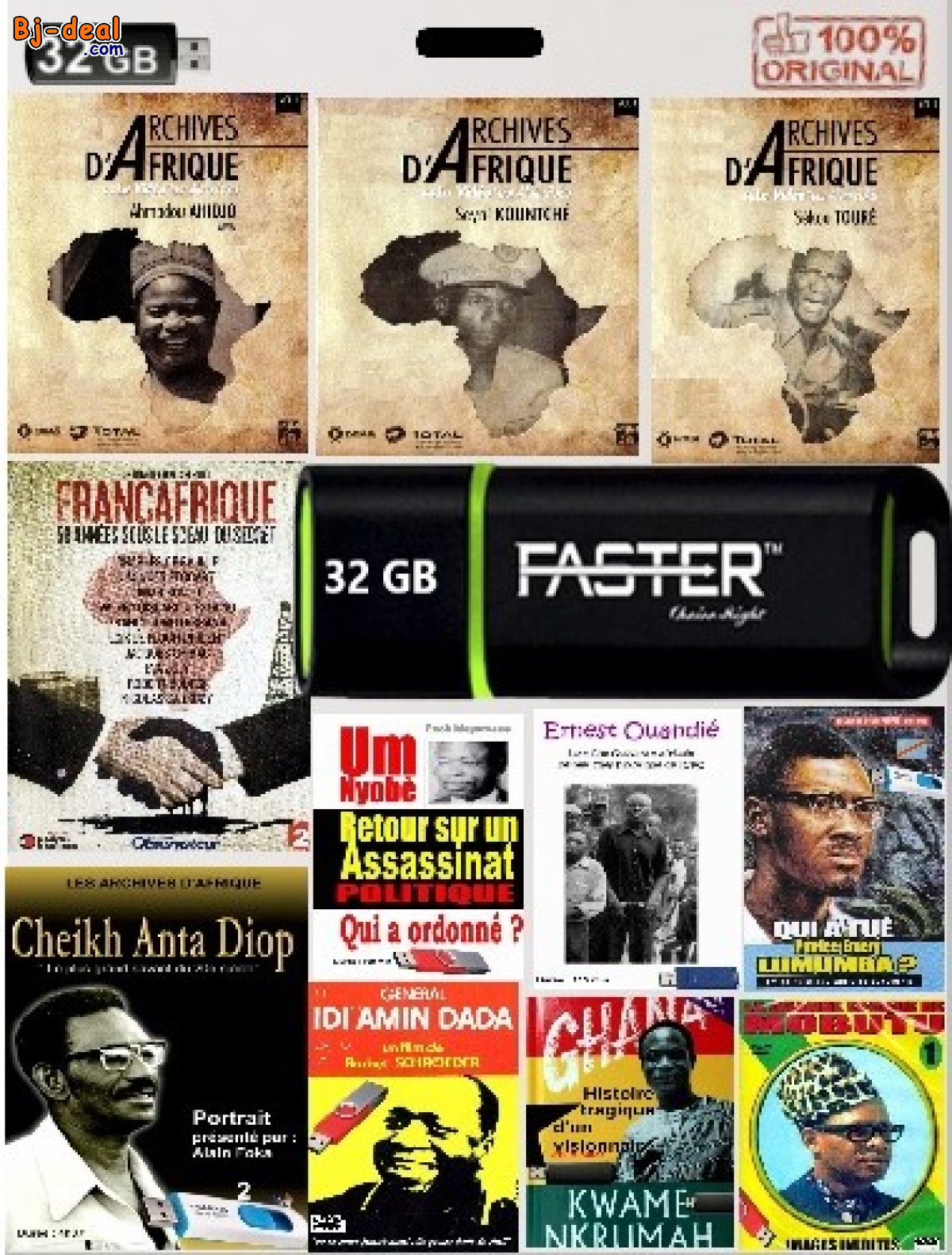 Image principale de Clé USB éducative 32 Gb - Pack Politique Africaine +de 18 heures