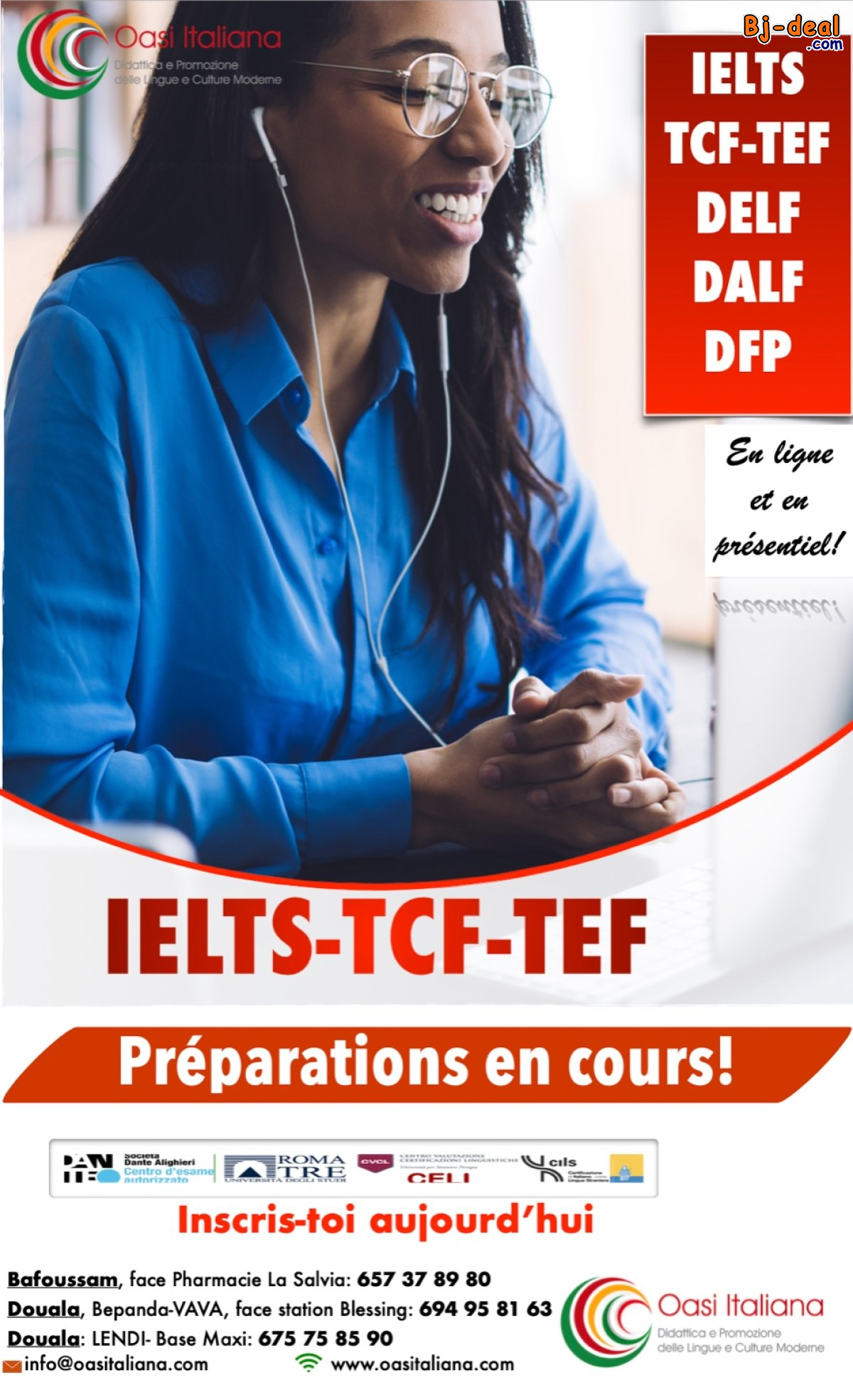 Main image of COURS DE PRÉPARATION AU TCF TEF IELTS