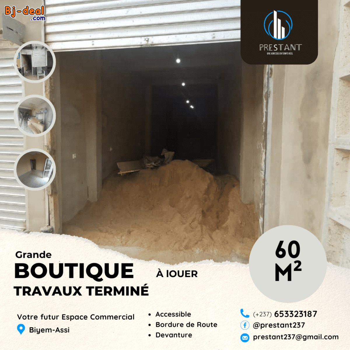 Image principale de Grande Boutique à louer à Biyem-Assi en Route