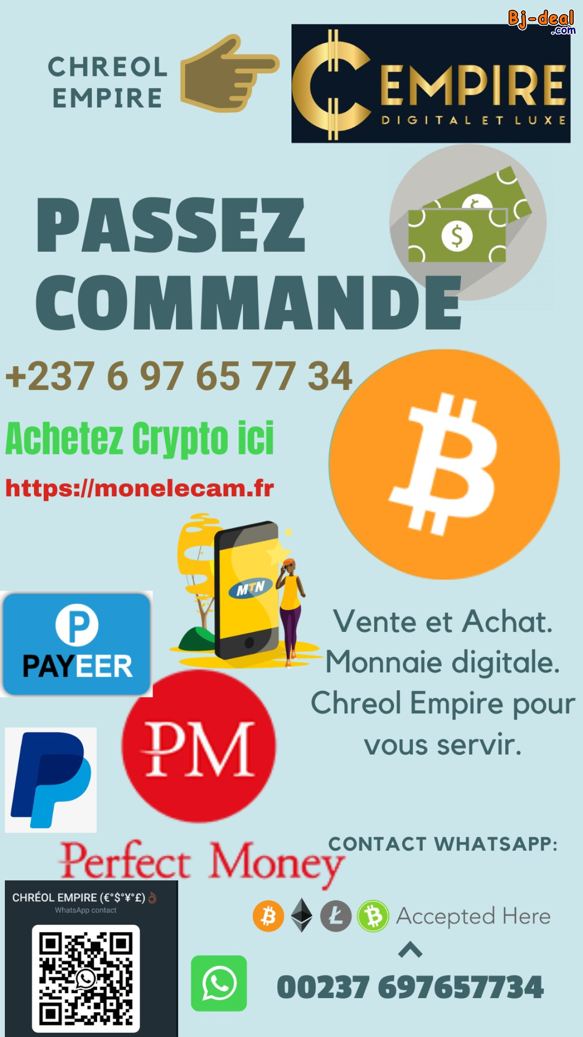 Main image of Achetez Vendez Changer Rechargez Paypal chez Chreol Empire