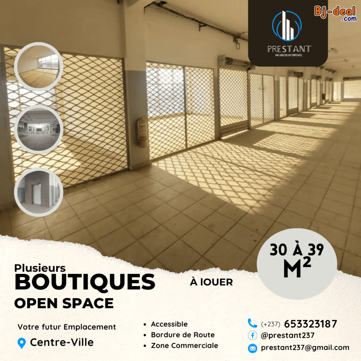 Image principale de Plusieurs Boutique à louer au Centre-Ville