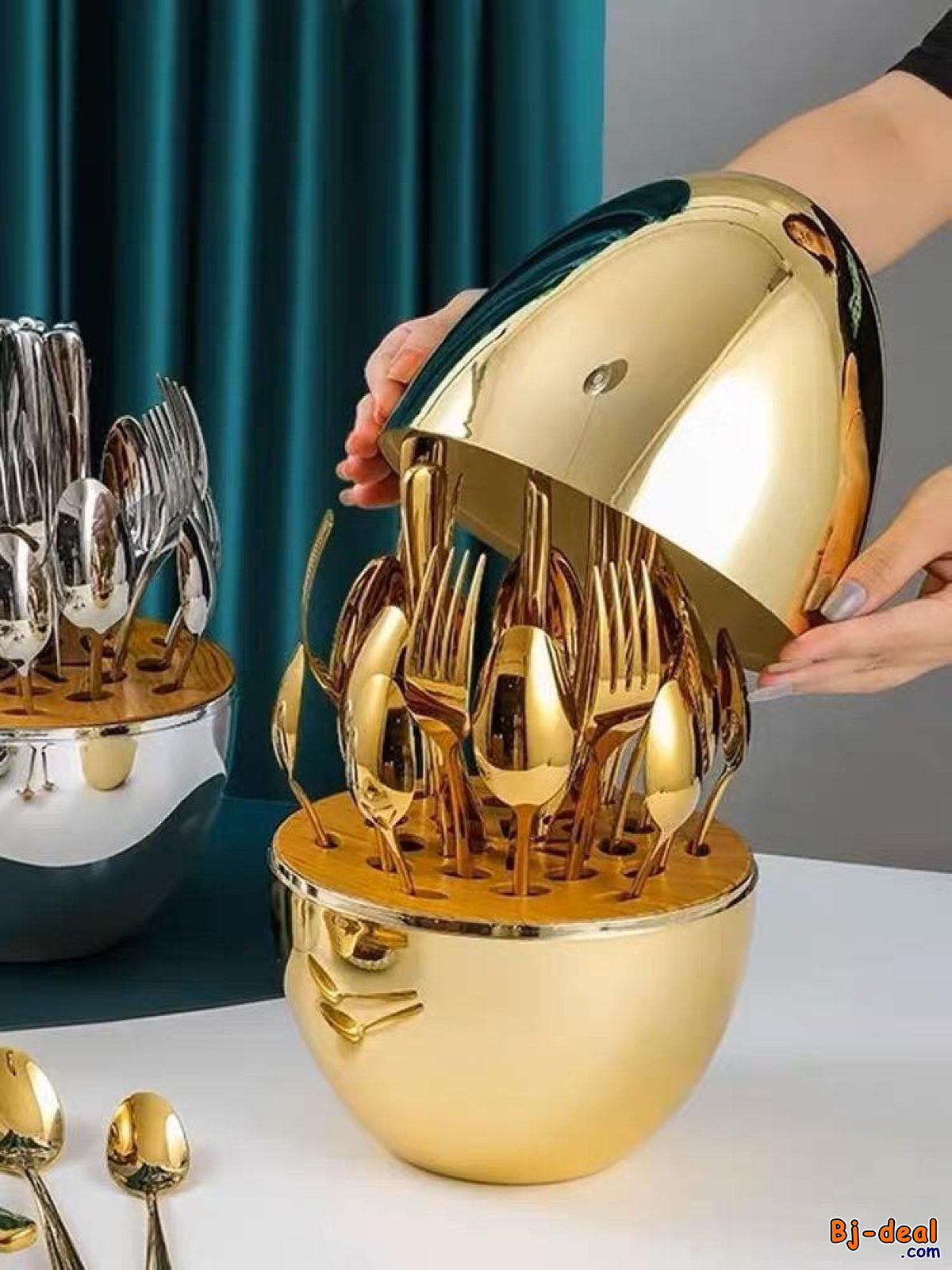 Image principale de Ensemble couverts en or non delavables