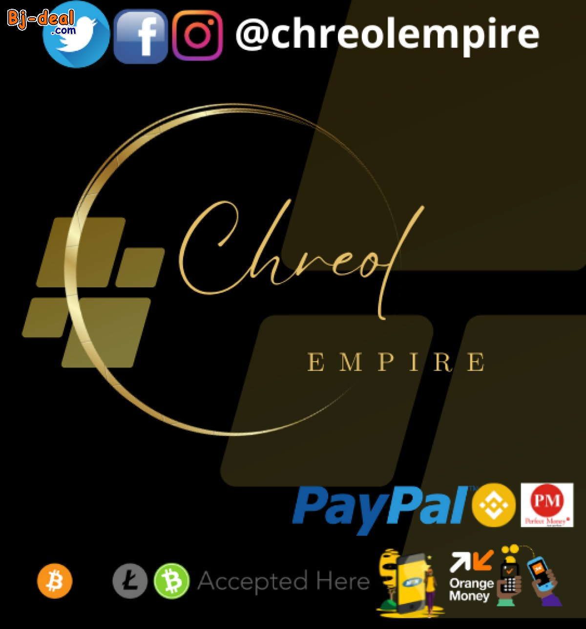 Main image of PAYPAL et Tout Services digitaux chez Chreol Empire