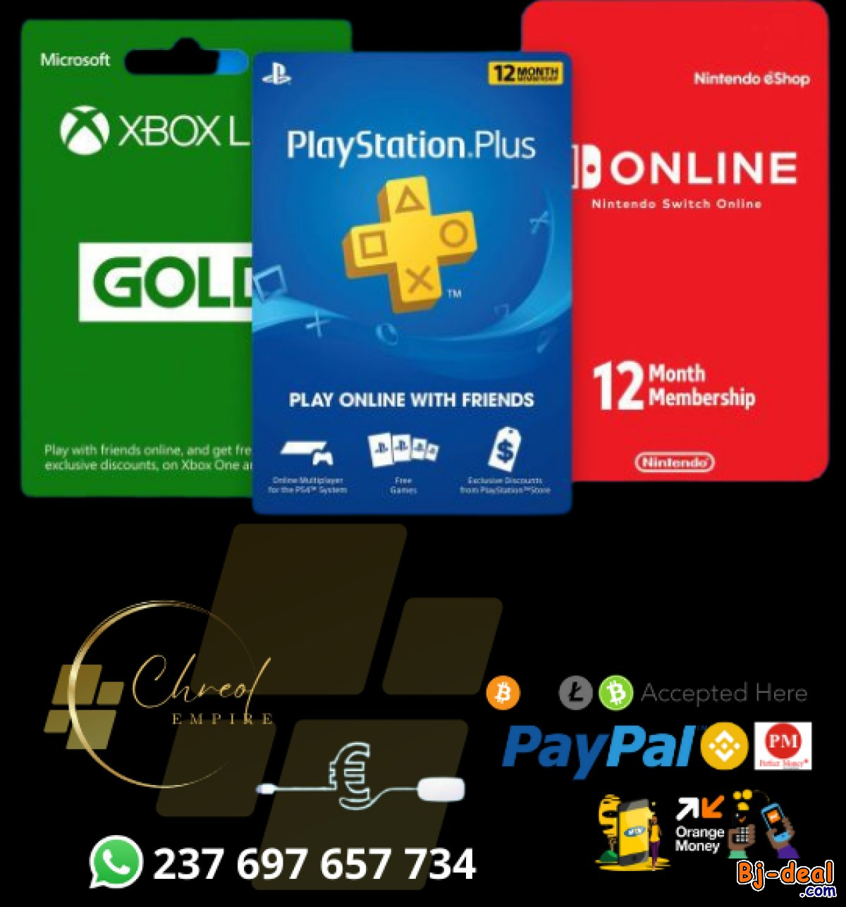 Image principale de Vos Services digitaux de carte cadeau PSN chez Chreol Empire