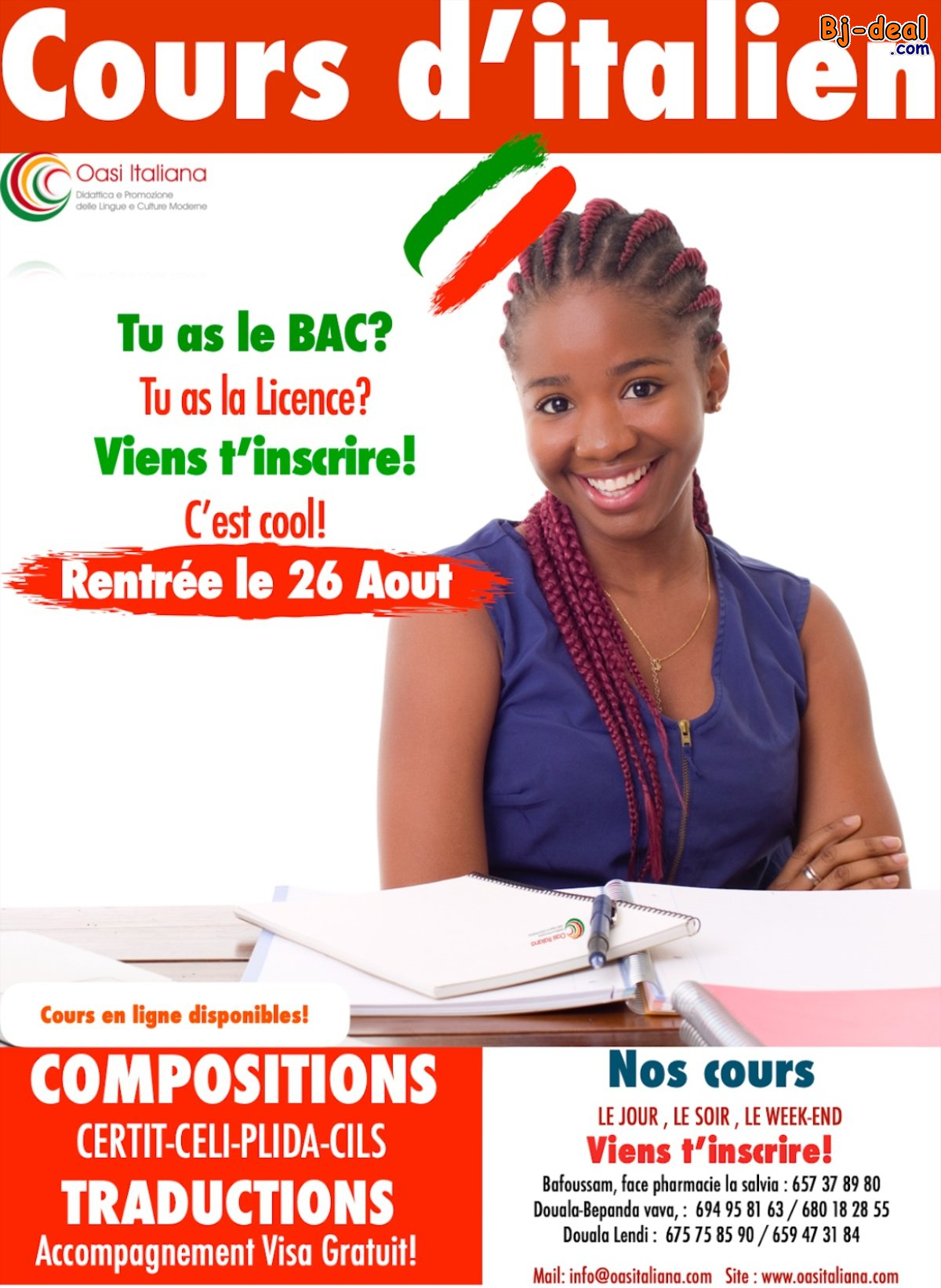 Image principale de NOUVELLE RENTRÉE COURS D&amp;#039;ITALIEN 26 AOÛT