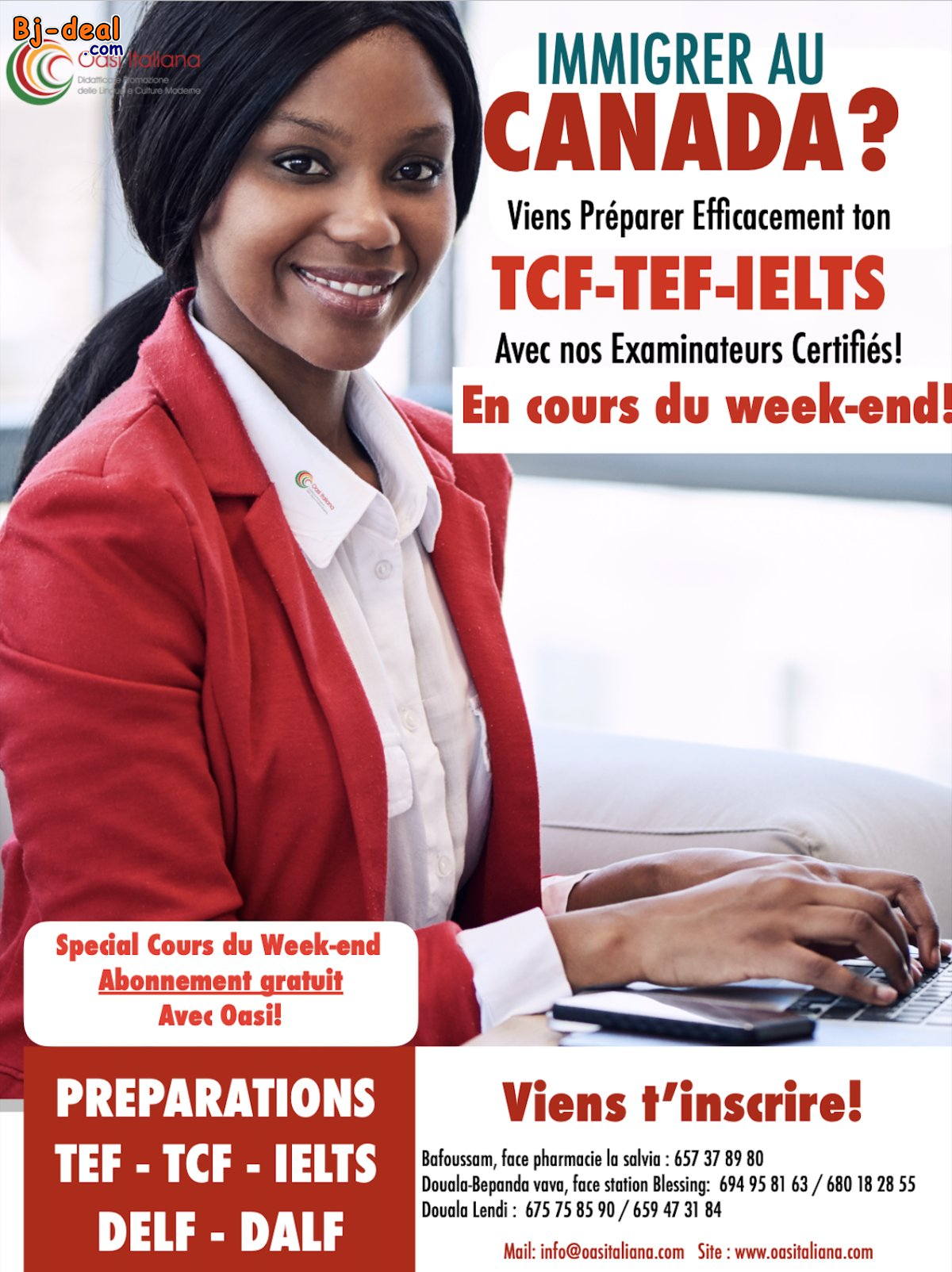 Main image of DESTINATION CANADA COURS DE PRÉPARATION AU TCF TEF IELTS DELF DALF