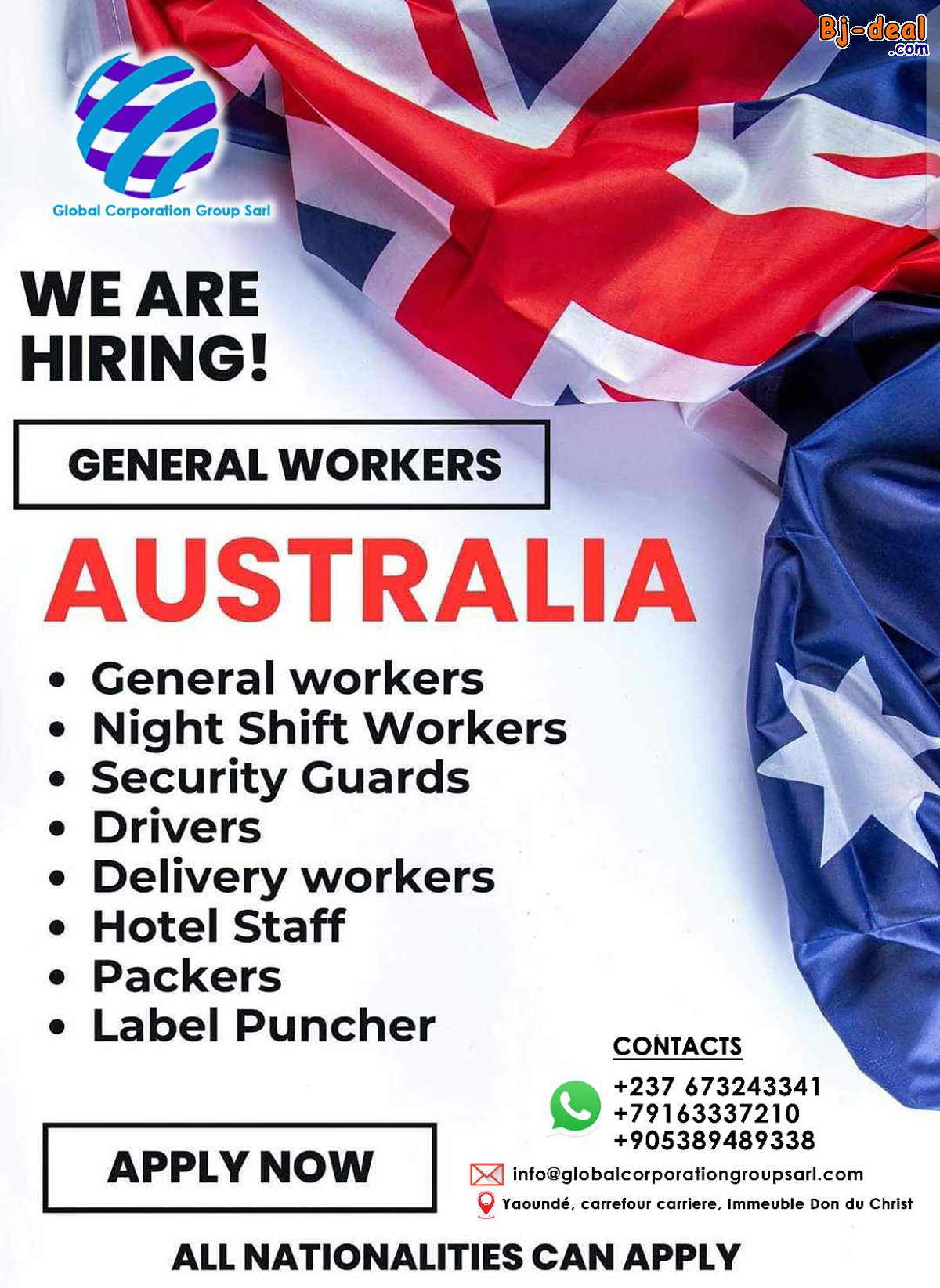 Image principale de immigrer vers l&amp;#039;AUSTRALIE avec l&amp;#039;agence Global Corporation Groupe Sarl