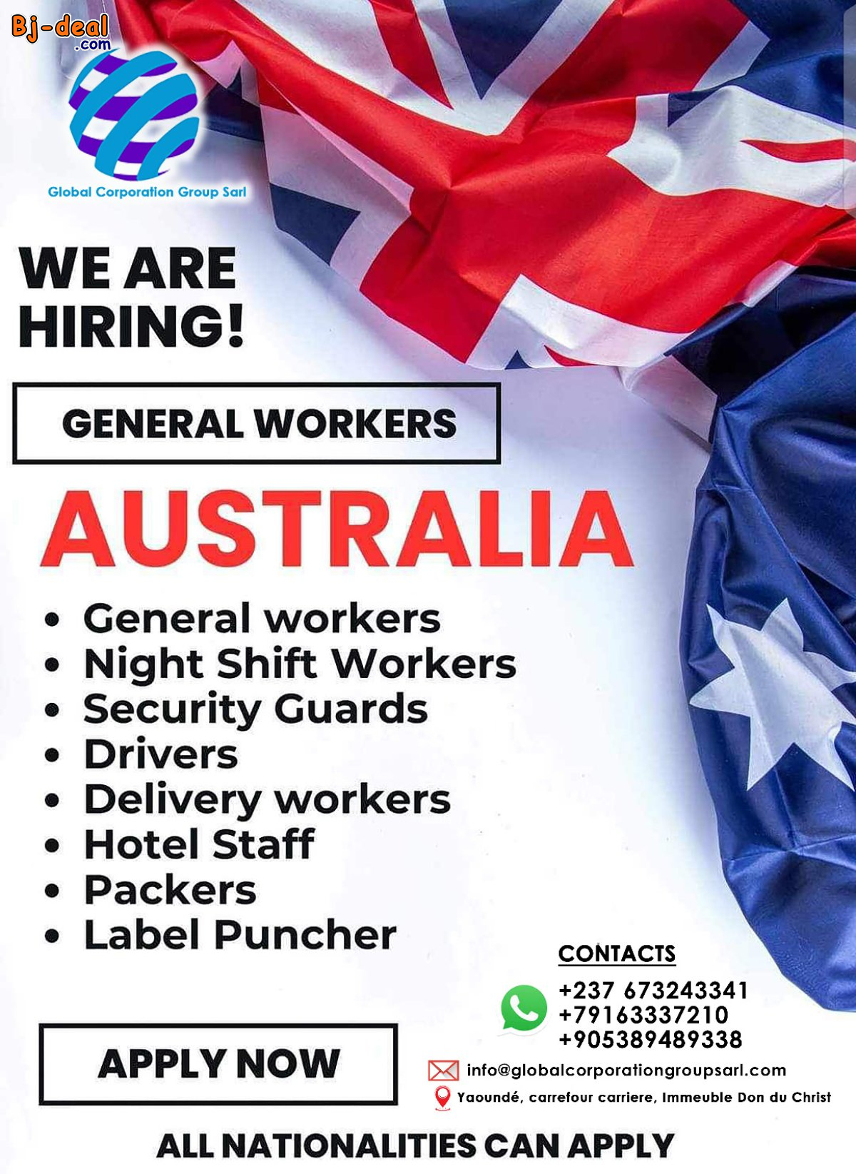 Image principale de immigrate to AUSTRALIA with the agency Global Corporation Groupe Sarl