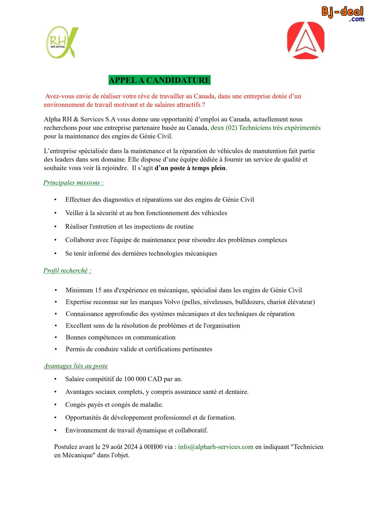 Image principale de deux (02) Techniciens très expérimentés pour la maintenance des engins de Génie Civil.