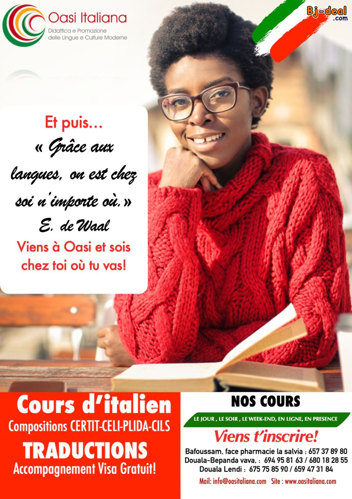 Image principale de COURS D&amp;#039;ITALIEN  À OASI ITALIANA