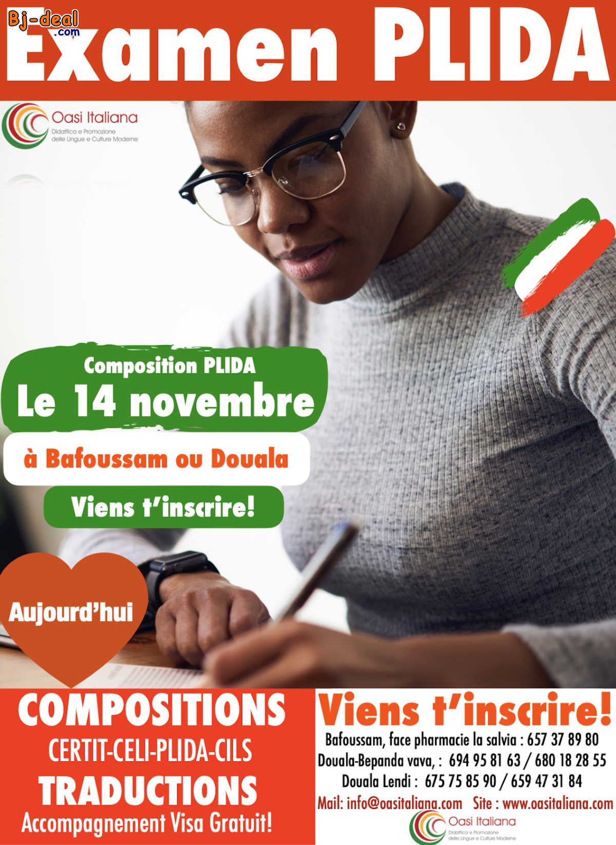 Image principale de INSCRIPTION À L&amp;#039;EXAMEN PLIDA DU 14 NOVEMBRE