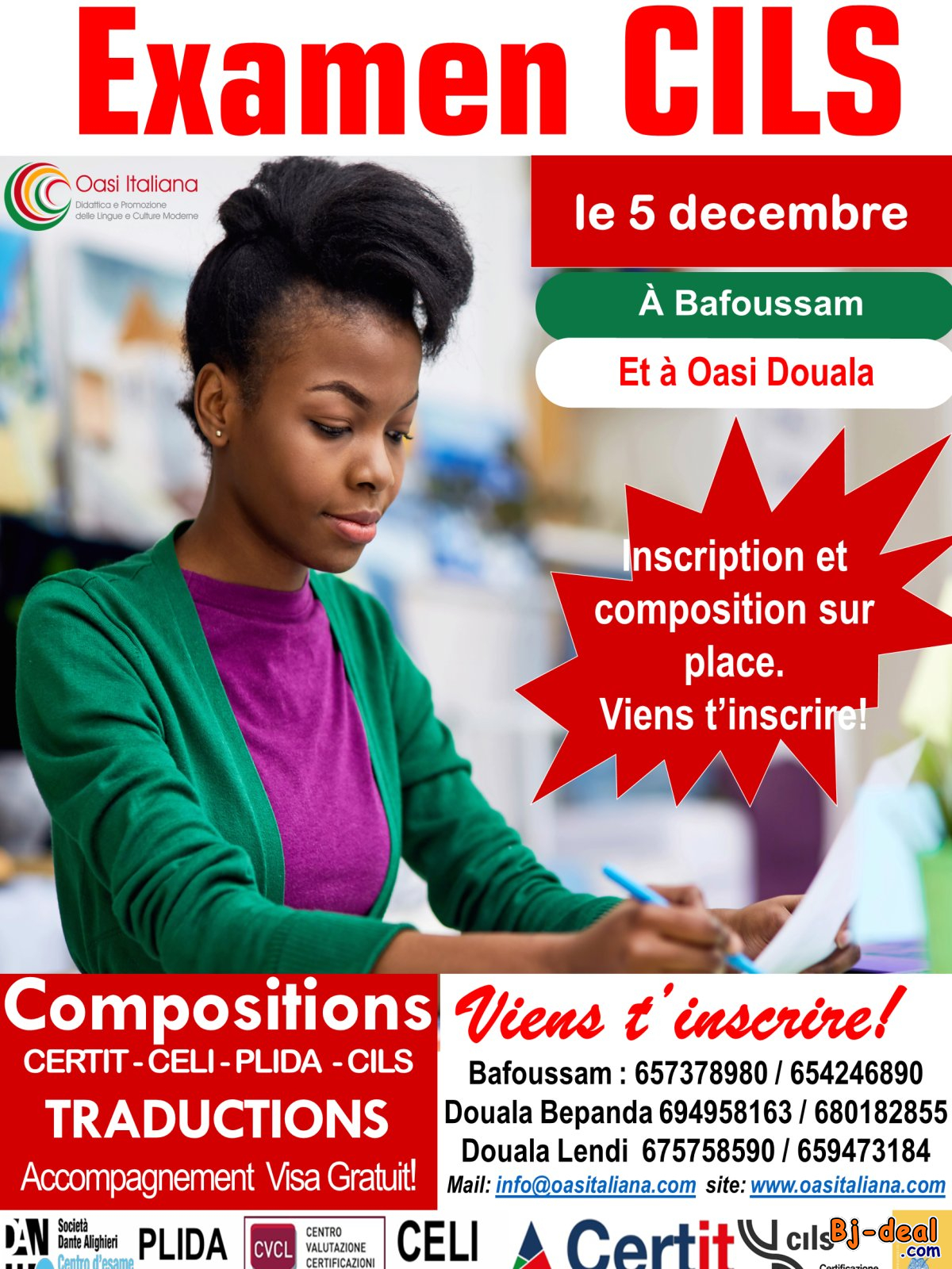 Image principale de INSCRIPTION EXAMEN CILS DU 5 DÉCEMBRE