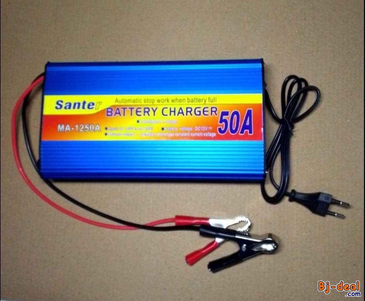 Image principale de Chargeur de batterie intelligent pour voiture et moto, 12V 50A