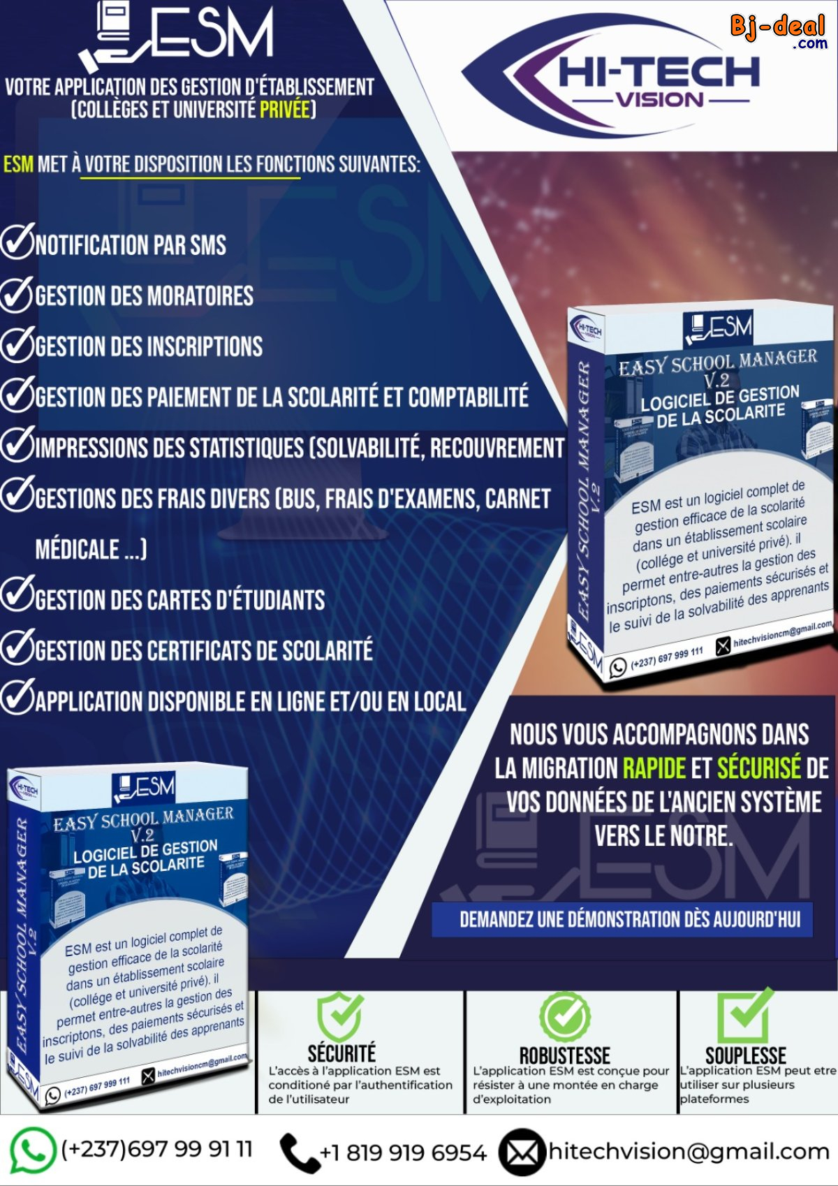 Image principale de Logiciel de gestion  scolaire au Cameroun