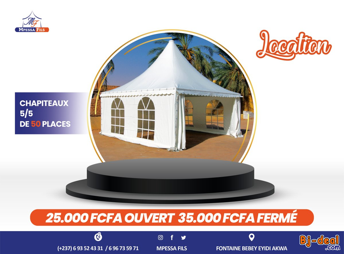 Image principale de Location de chapiteaux 25 mètres carrés