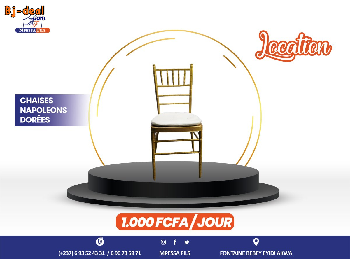 Image principale de Location de chaises napoléons dorés