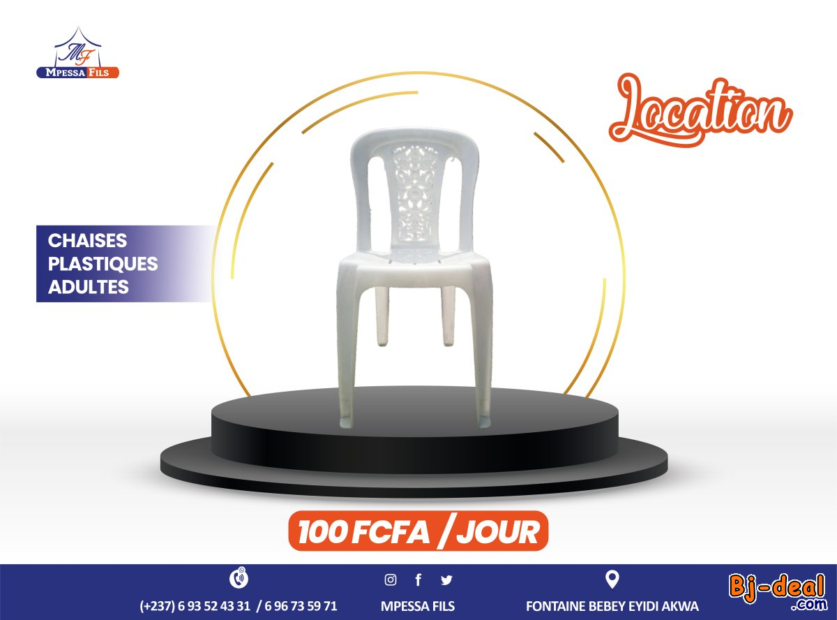 Image principale de Location de chaises plastique adulte