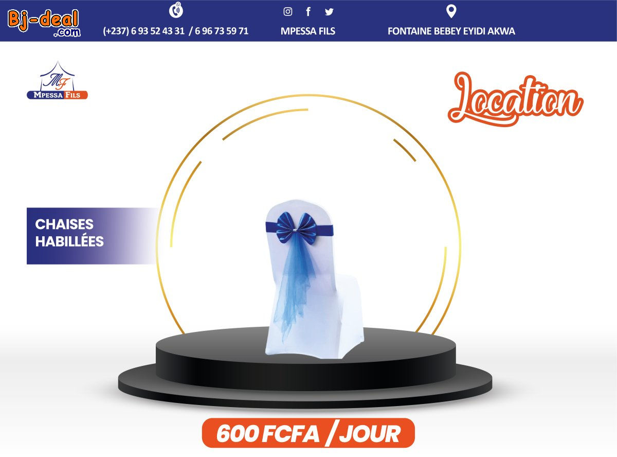 Image principale de Location chaises habillées