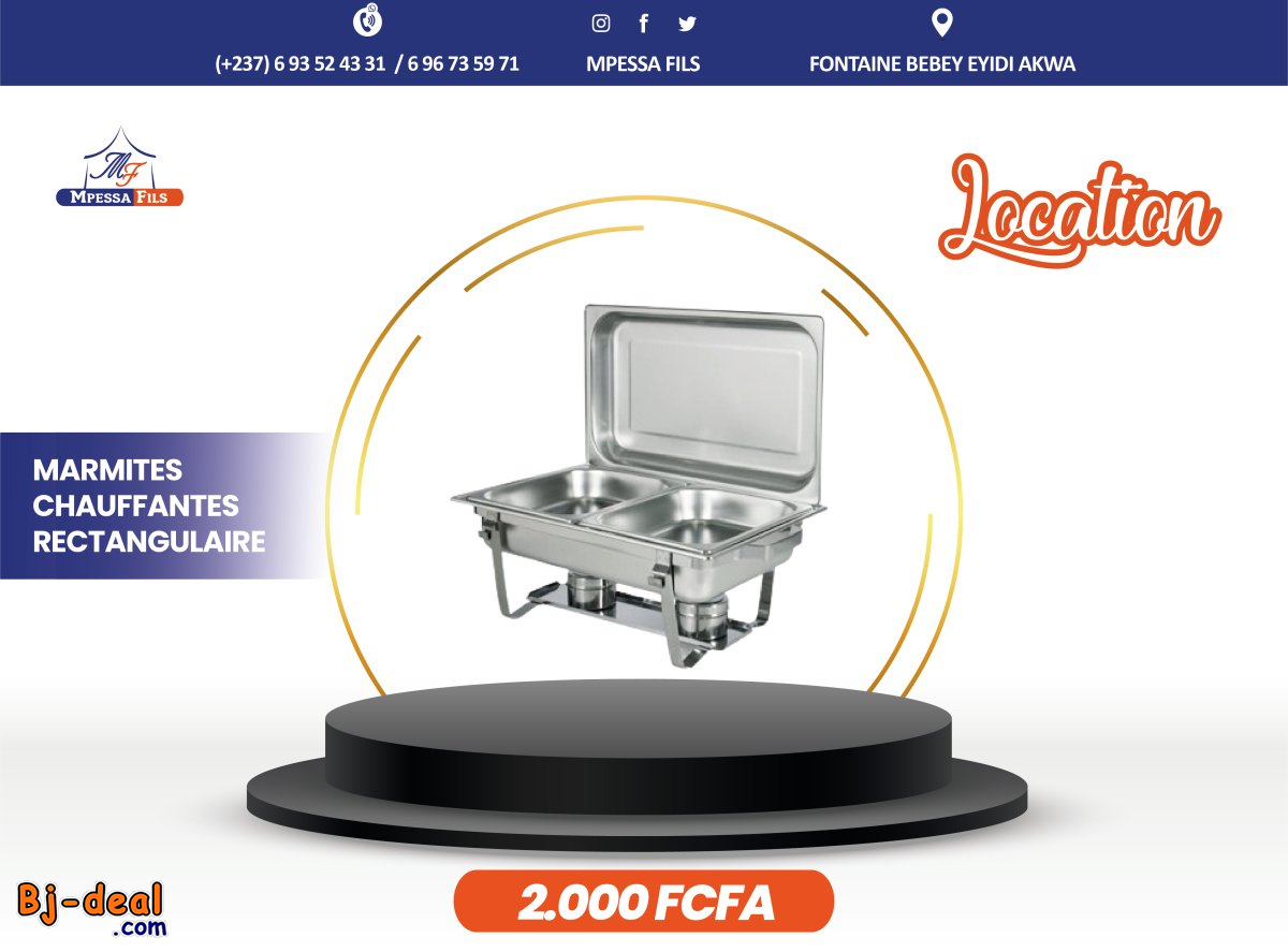 Image principale de Location marmites chauffantes rondes et rectangulaires