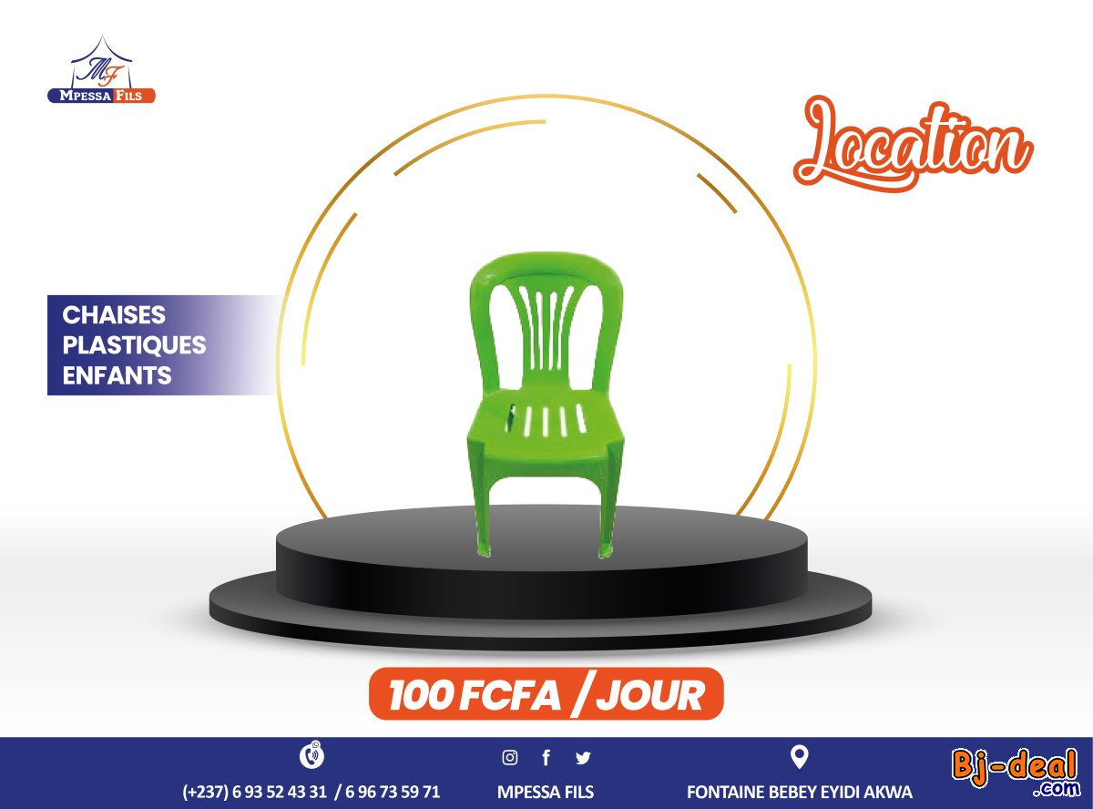 Image principale de Location de chaises plastique enfants