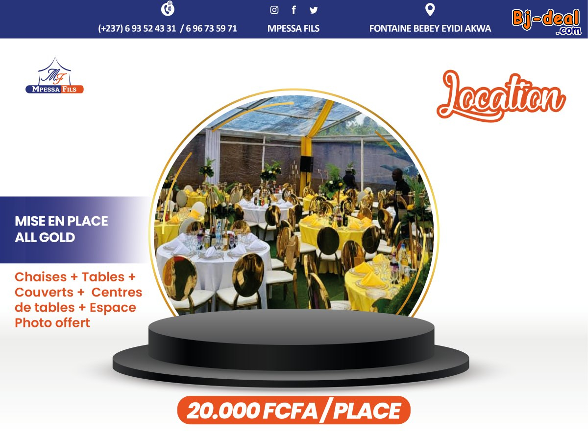 Image principale de Mise en place all Gold pour tout type d&amp;#039;événement
