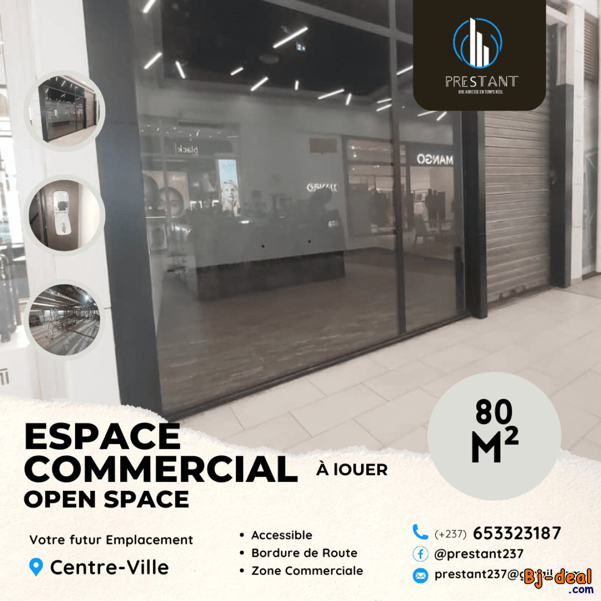 Image principale de Espace Commercial VIP de 80m² à louer au Centre-Ville