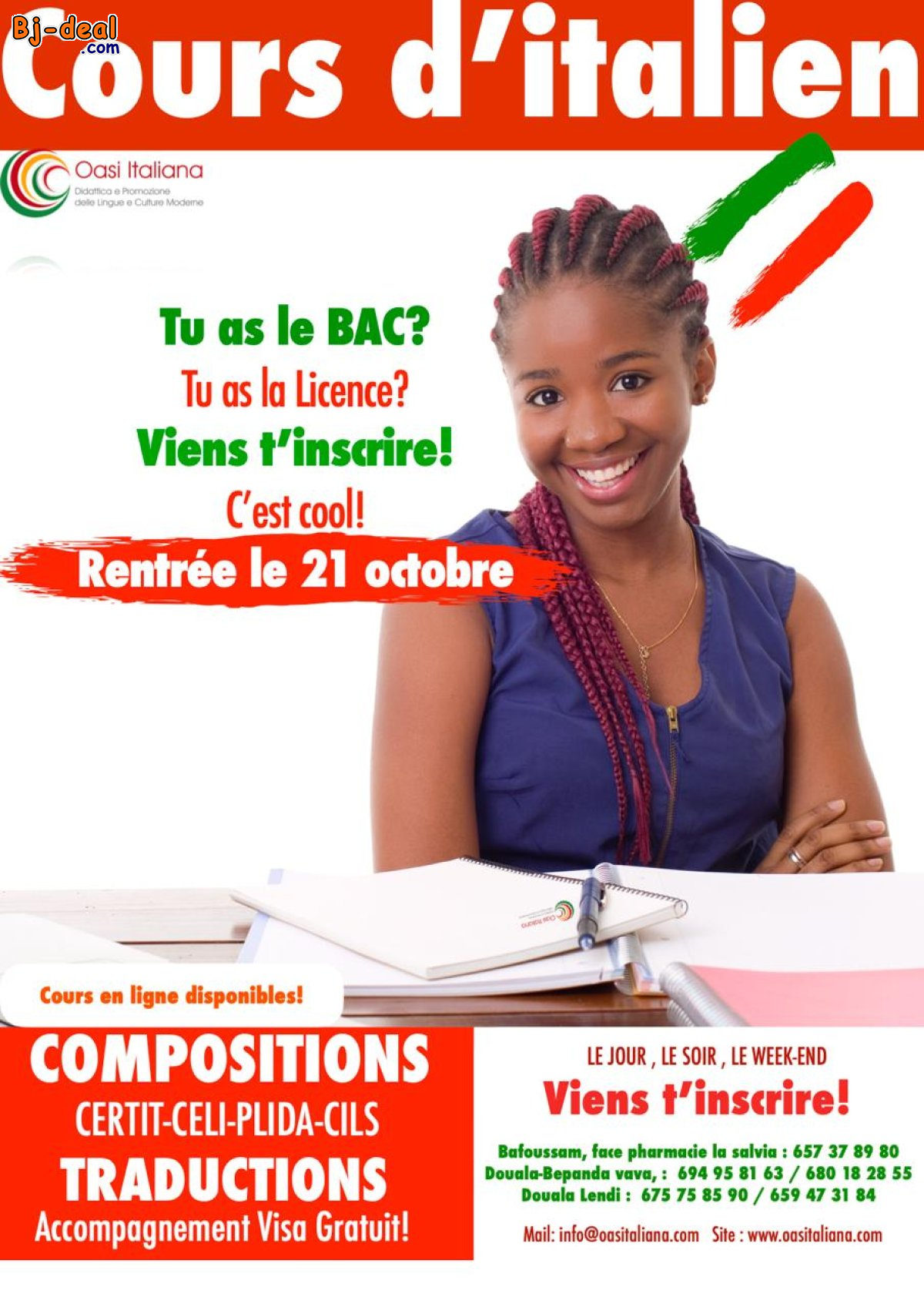 Image principale de 21 Octobre 2024 NOUVELLE RENTRÉE COURS D&amp;#039;ITALIEN