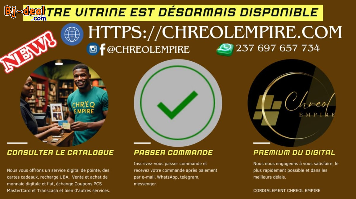 Image principale de Achetez ta carte cadeau facilement chez Chreol Empire