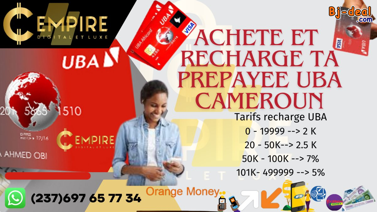Main image of RECHARGEZ VOTRE CARTE VISA UBA Service CHREOL EMPIRE