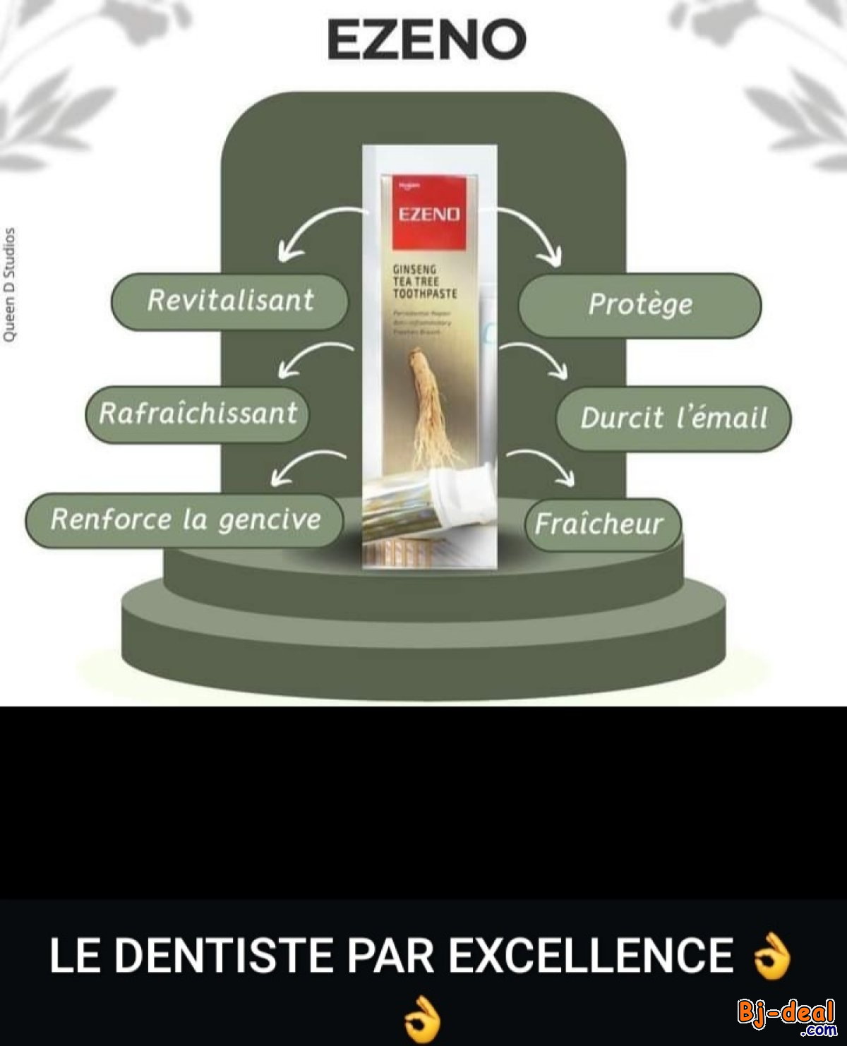 Main image of DENTIFRICE EZENO AU GINSENG À L ARBRE DE THÉ