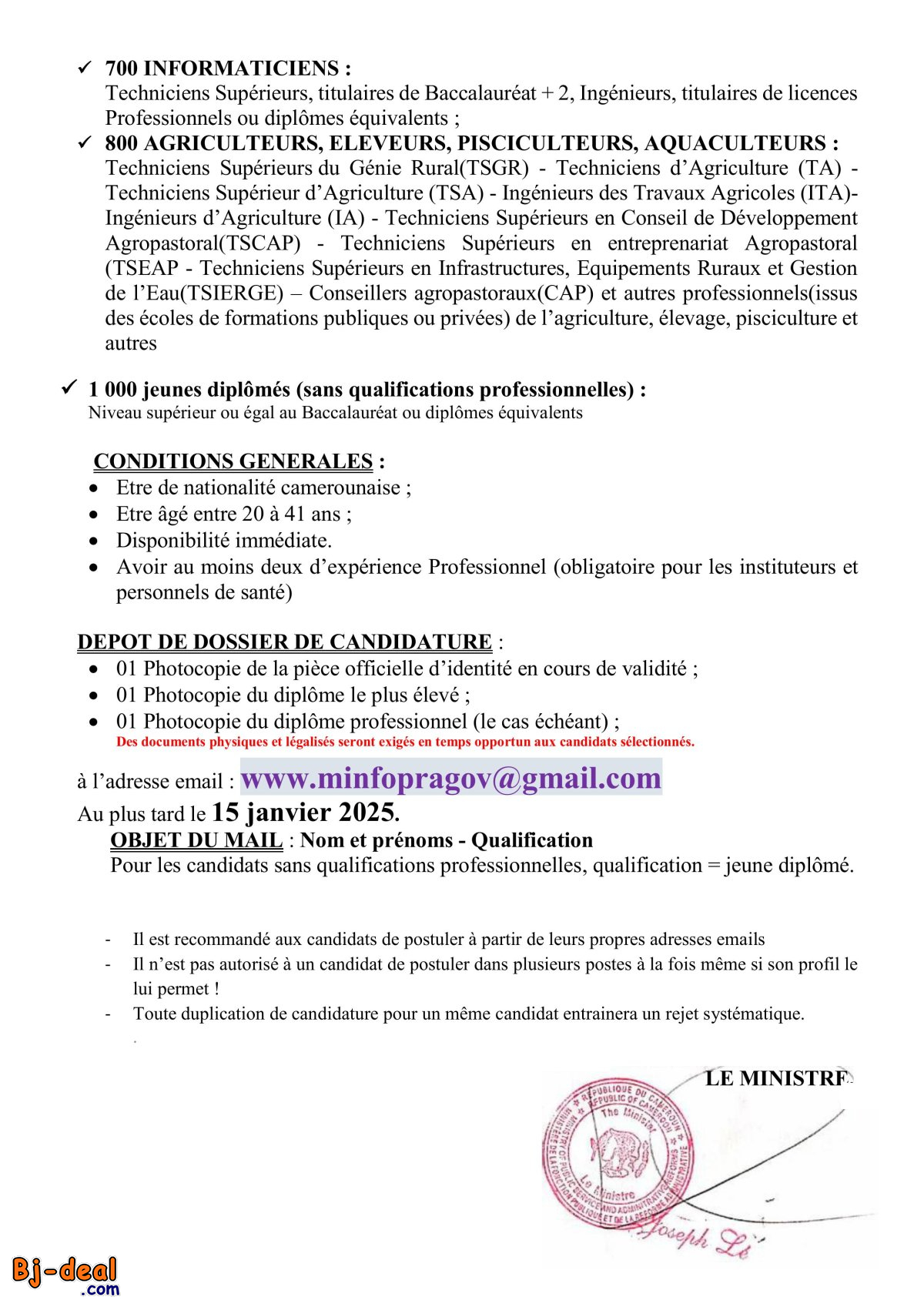 Image principale de CONTRACTUALISATION SPECIALE DE SIX MILLE JEUNES