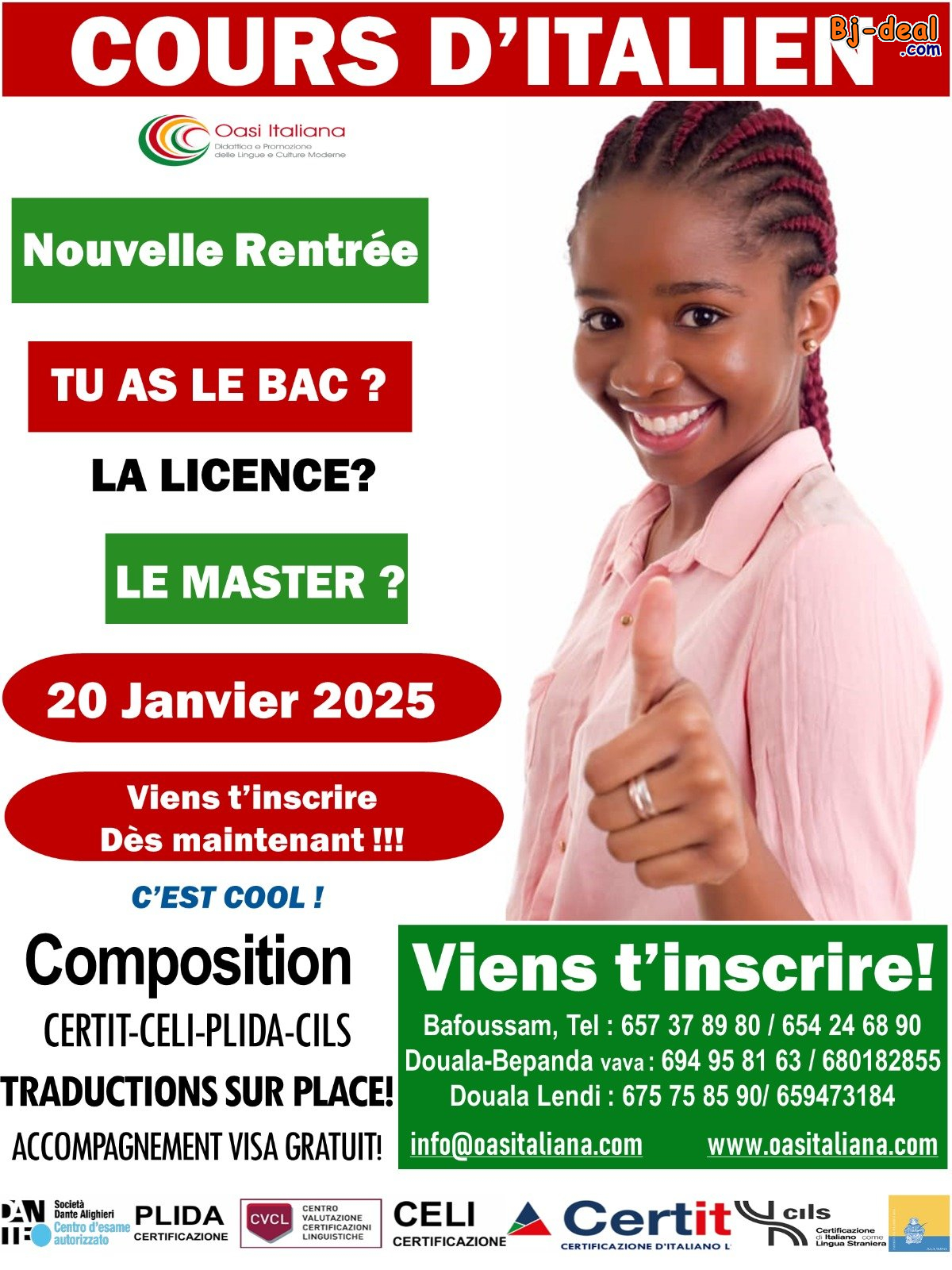 Image principale de NOUVELLE RENTRÉE COURS D&amp;#039;ITALIEN À LENDI