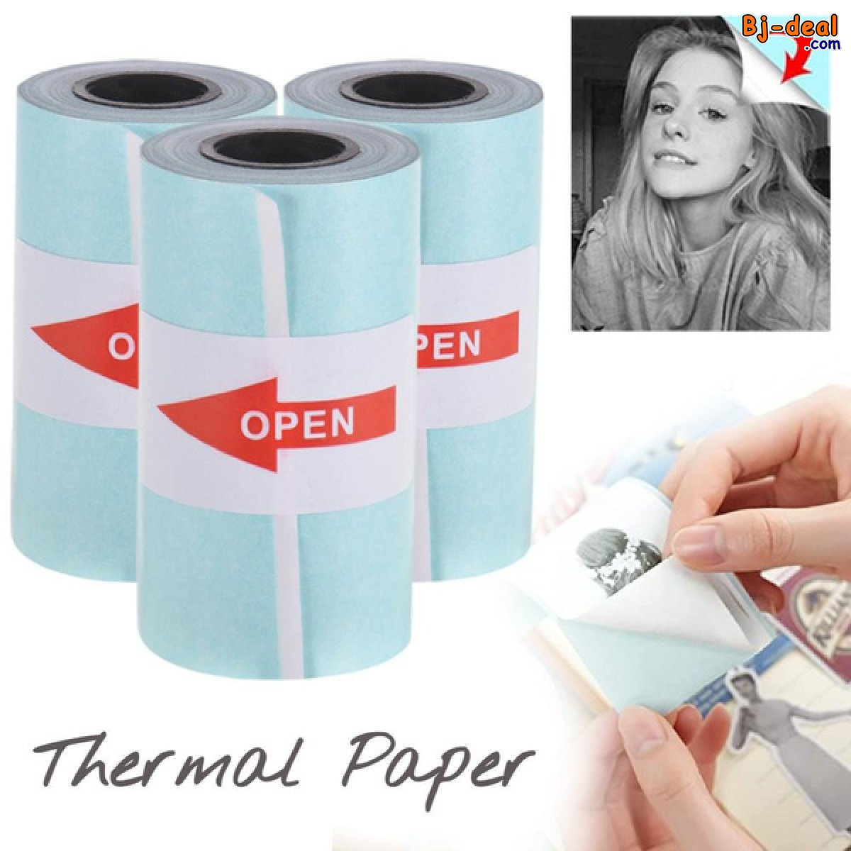 Image principale de Papier thermique pour mini imprimante portable rechargeable