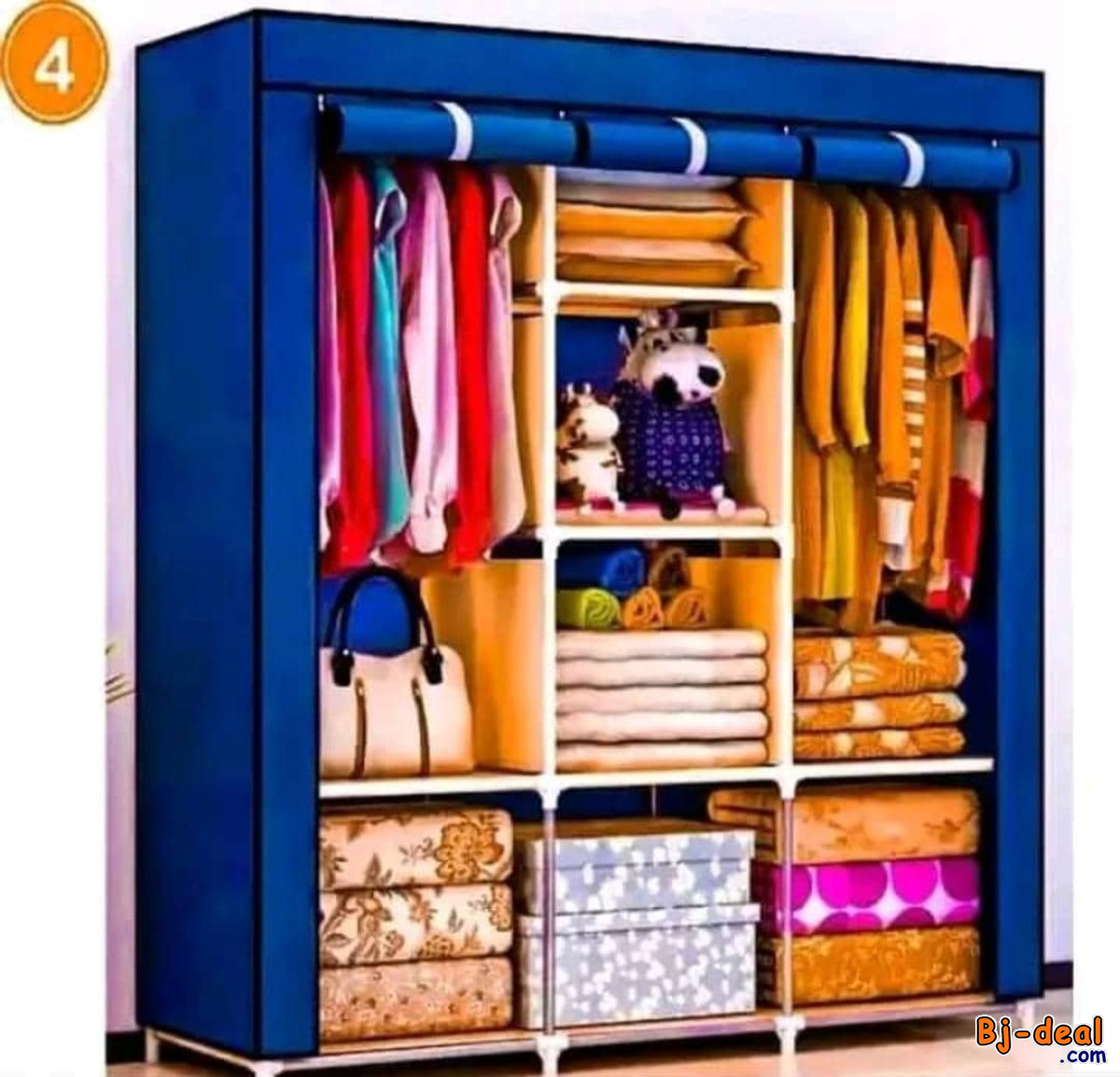 Image principale de Grande penderie demontable avec trois compartiments