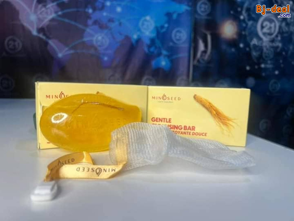 Main image of SAVON MINOSEED  AU GINSENG ET AUX PARTICULES DE FEUILLES D’OR LUXUEUSES....DOUALA